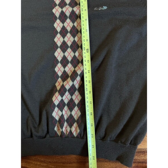 Vtg Crocodile Women’s Argyle Sweater Vest Brown Mock Neck Knit Pullover Preppy - Picture 9 of 9